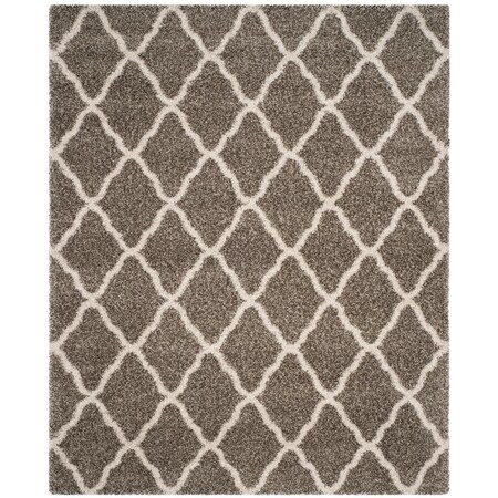 Safavieh 8 x 10 ft. Hudson Shag Power Loomed Large Rectangular Area RugGrey & Ivory SGH283B-8
